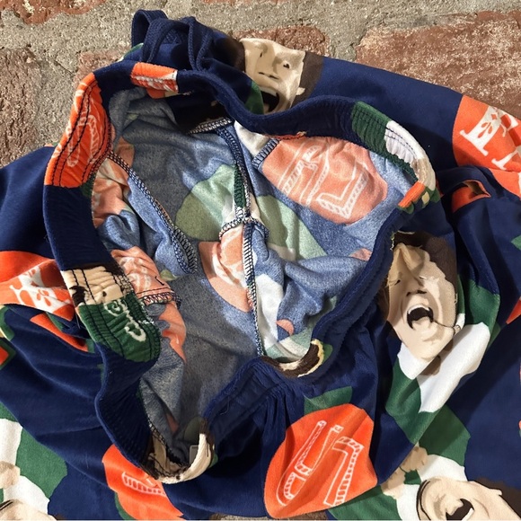 ELF Kids Pajama Bottoms in Navy with Fun Prints - Picture 15 of 15